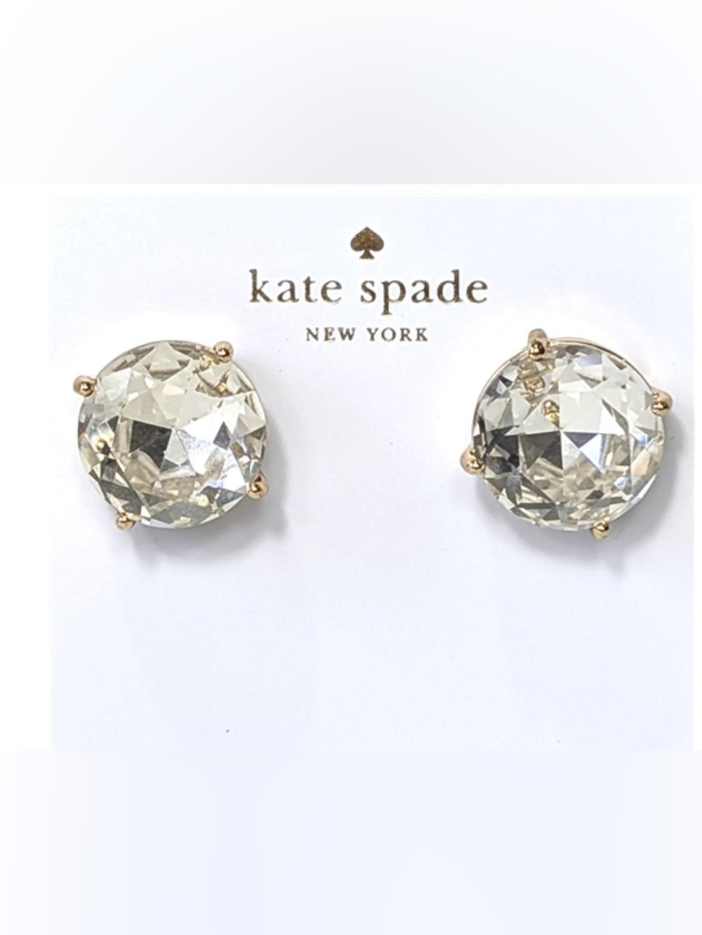 Kate Spade New York Gumdrop Clear Stud Earrings‎